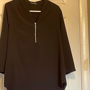 Women’s black 3/4 sleeve length blouse